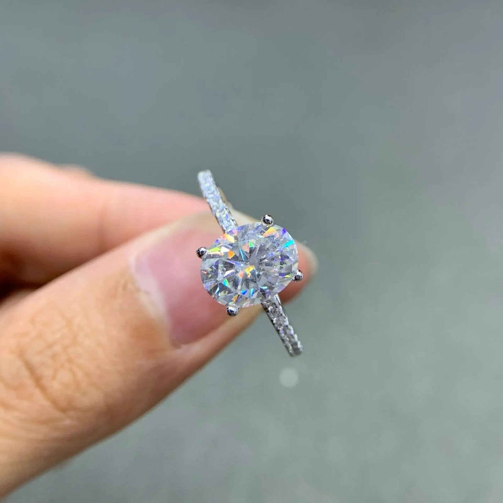 טבעת Oval Side-Sparkle