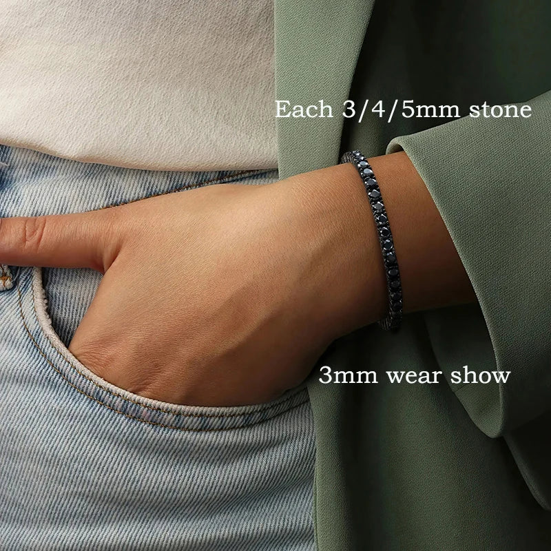 צמיד Men’s Black Tennis