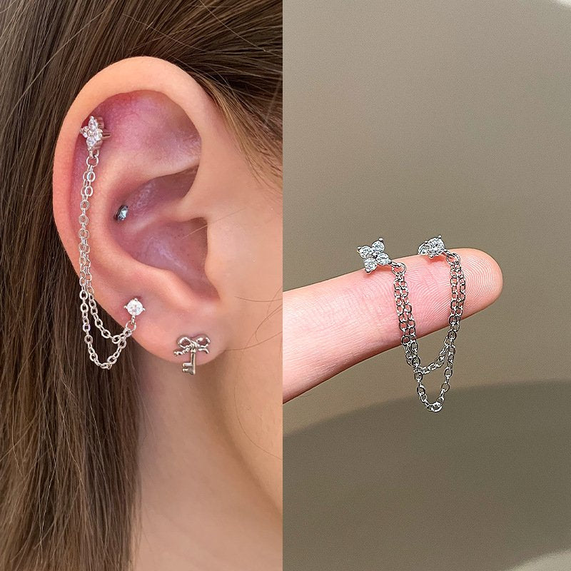 עגיל Double Sparkle