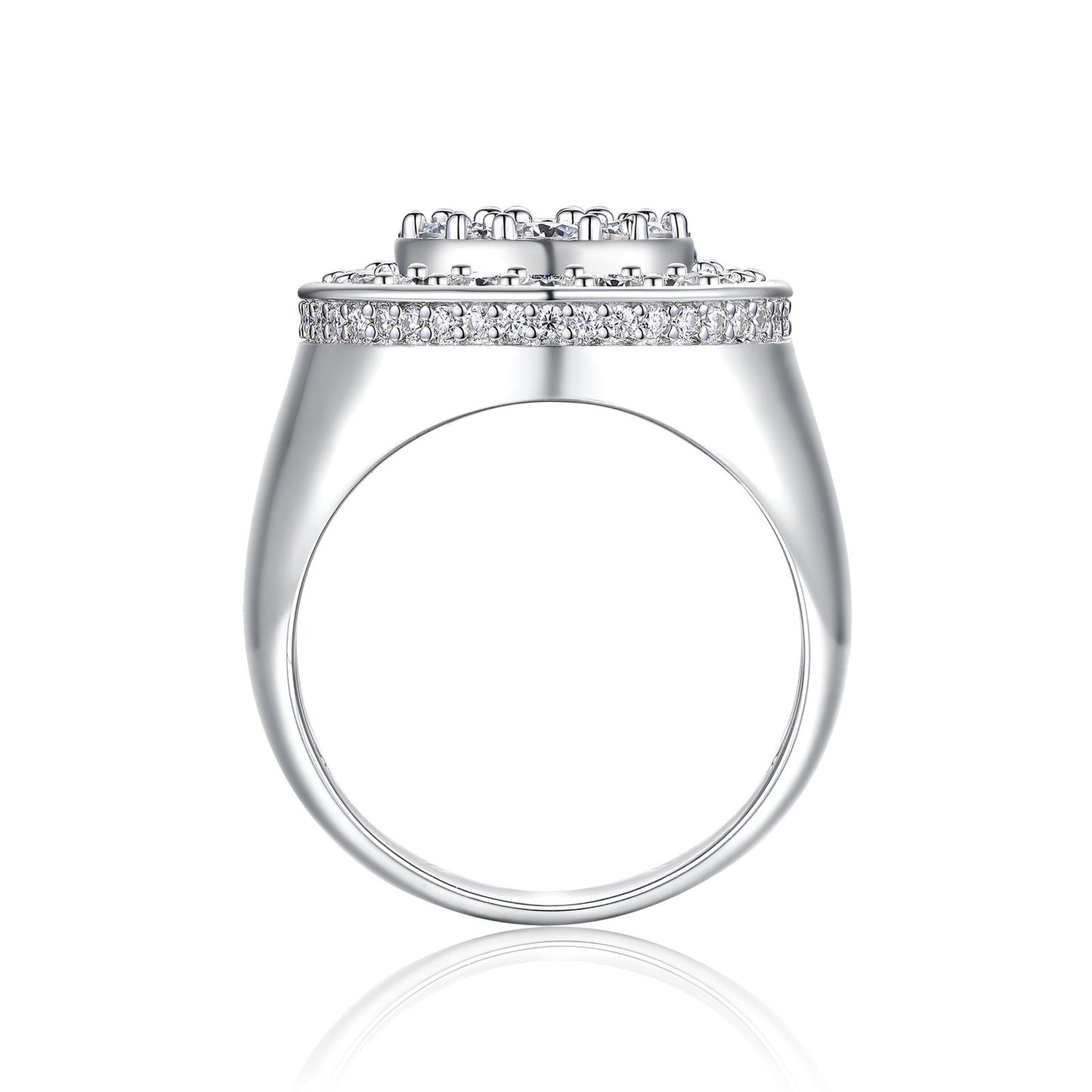 טבעת חותם עגול 2.7 קארט