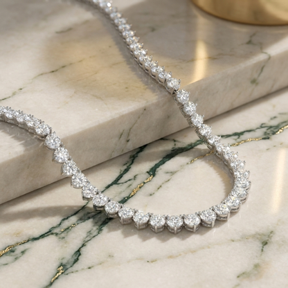 שרשרת קולייר מדורגת בשיבוץ 3 שיניים