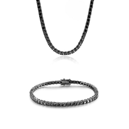 סט טניס שחור Black Troya