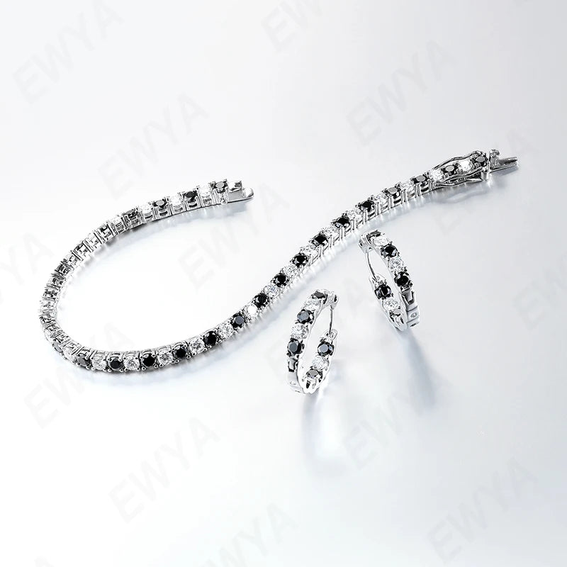 צמיד Black & White Tennis