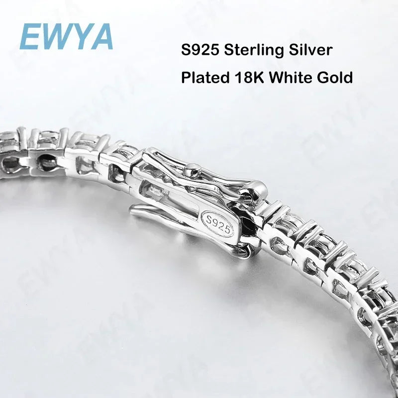 צמיד טניס שחור לבן