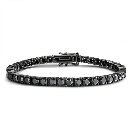 צמיד טניס שחור לגברים